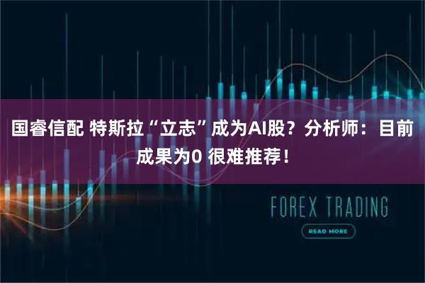 国睿信配 特斯拉“立志”成为AI股？分析师：目前成果为0 很难推荐！