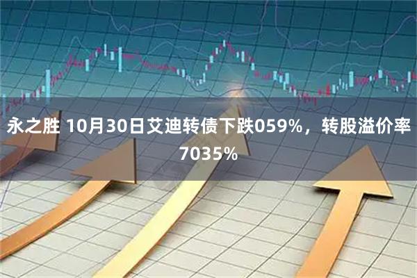 永之胜 10月30日艾迪转债下跌059%，转股溢价率7035%